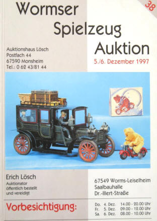 38. Wormser Spielzeug Auktion Dezember 1997.