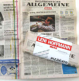 Leni Hoffmann: Pizzicato Pizzicato 144 = 441 Streifbandzeitung WAZ 2003.