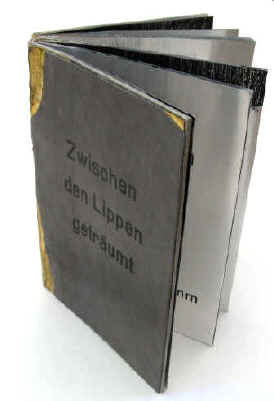  Ingo Cesaro - Zwischen den Lippen geträumt. Künstlerbuch. Freipresse, Bludenz 1997.