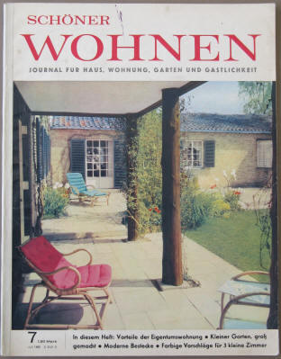 1960 Zeitschrift Schöner wohnen.  Hasso G. Stachow, Gruner + Jahr 1960.