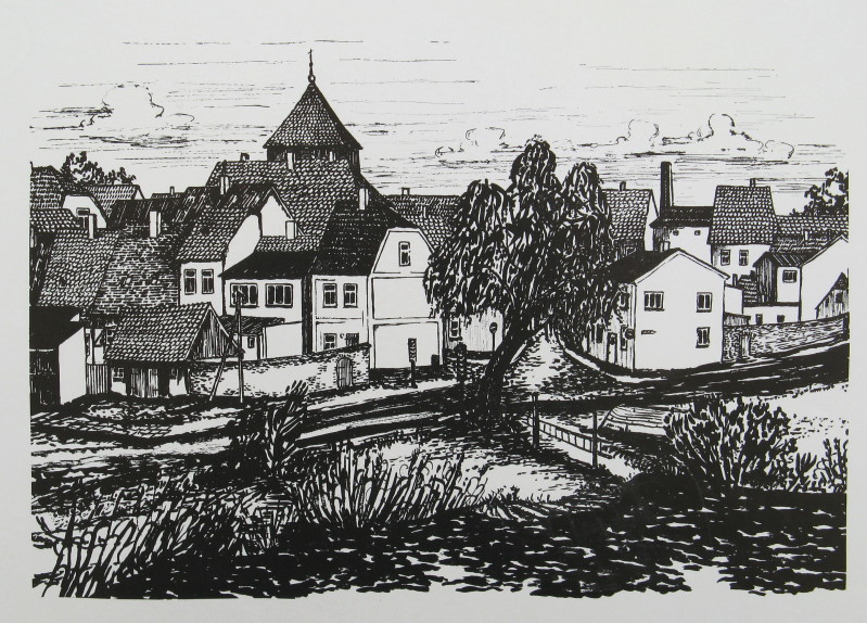 An der Klützer Straße in der Stadt Grevesmühlen. Künstler Hannes Liebsch.