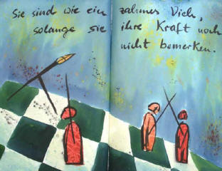 artists book chess world of pawns Schach-Welt der Bauern 5 by Elke Rehder