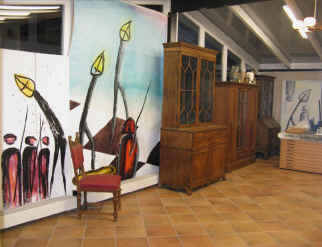 studio of the German artist Elke Rehder in Barsbuettel Stormarn Schleswig-Holstein Germany