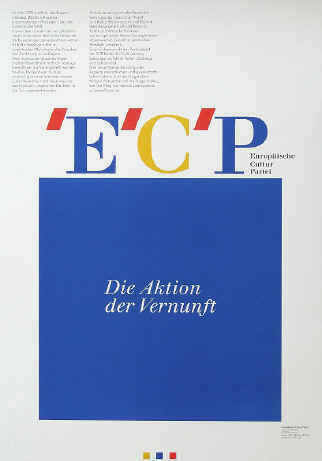 Europäische Cultur Partei ECP Plakat Europawahl 1994