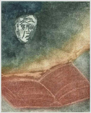 Hermann Hesse - face - etching by Elke Rehder