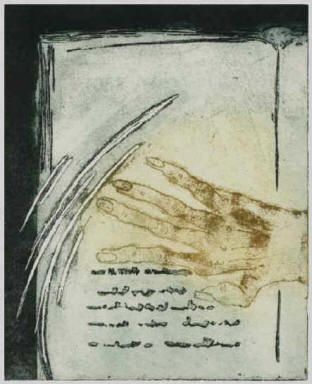 Hermann Hesse - hand - etching by Elke Rehder