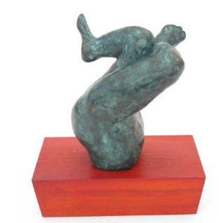 Bronze Titel "Beine hoch", Kleinbronze von Elke Rehder