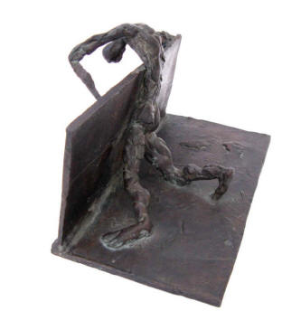 Bronzeskulptur Mit letzter Kraft - Bronze der Künstlerin Elke Rehder