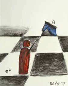 chess opening Alekhine's Defence 1. e4 Nf6