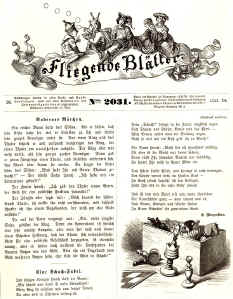 Christian Morgenstern Gedicht Eine Schach-Fabel 1884 in Fliegende Blätter
