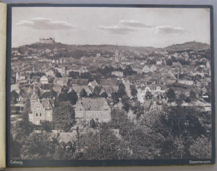 Coburg Gesamtansicht. Fotografie mit Blick über die Stadt um 1910.