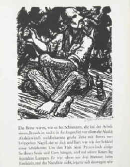 Went Strauchmann, Nicolai Gogol "Der Mantel". Signiert. Handsignierter Original Holzschnitt von Went Strauchmann zu Nicolai Gogol. 