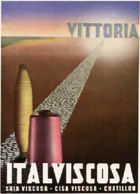 Studio De Luigi  - Vittoria ITALVISCOSA. Snia Viscosa - Cisa Viscosa - Chatillon. Italviscosa, 1941.