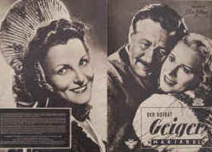 Der Hofrat Geiger ( Mariandl ). Nach dem musikalischen Lustspiel von Martin Costa und Hans Lang.  Illustrierte Film-Bühne Nr. 302, München ( 1948 ). 4 Seiten mit Fotos in Kupfertiefdruck. Regie: Hans Wolff. Musik: Hans Lang. Mit Paul Hörbiger, Hans Moser, Maria Andergast, Waltraut Haas, Louis Soldan, Hermann Erhardt, Josef Egger