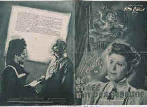 Kinoprogramm zu dem Film Der Engel mit der Posaune. Illustrierte Film-Bühne Nr. 320, München ( 1948 ). 4 Seiten mit Fotos in Kupfertiefdruck. Regie: Karl Hartl. Musik: Willy Schmidt-Gentner. Mit Hedwig Bleibtreu, Paul Hörbiger, Attila Hörbiger, Hans Holt, Paula Wessely, Maria Schell, Gustav Waldau, Curd Jürgens