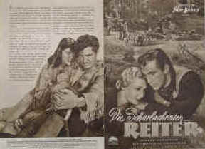 Die scharlachroten Reiter ( North West Mounted Police ).  Illustrierte Film-Bühne Nr. 917, München ( 1951 ). Regie: Cecil B. DeMille. Musik: Victor Young. Mit Gary Cooper, Madelaine Caroll, Paulette Goddard