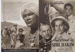 Aufstand in Sidi Hakim ( Gunga Din ). Nach der Ballade von Rudyard Kipling.  Illustrierte Film-Bühne Nr. 1195, München ( 1951 ). 4 Seiten mit Fotos in Kupfertiefdruck. Regie: George Stevens. Musik: Alfred Newman. Mit Cary Grant, Victor McLaglen, Douglas Fairbanks jr., Joan Fontaine, Sam Jaffe, Eduardo Cianelli