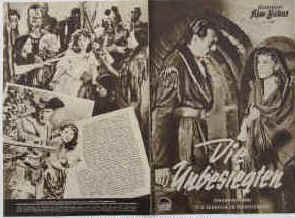 Die Unbesiegten ( Unconquered ). Nach dem Roman von Neil H. Swanson.  Illustrierte Film-Bühne Nr. 1288, München ( 1951 ).  Regie: Cecil B. DeMille. Mit Gary Cooper, Paulette Goddard