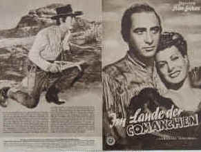 Im Lande der Comanchen ( Comanche Territory ).  Illustrierte Film-Bühne Nr. 1405, München ( 1952 ). 4 Seiten mit Fotos in Kupfertiefdruck. Regie: George Sherman. Musik: Frank Skinner. Mit Maureen O'Hara, Macdonald Carey