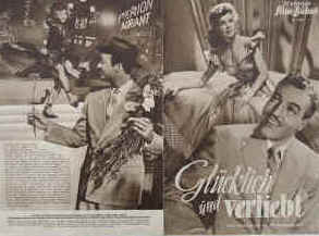 Glücklich und verliebt. Originaltitel: Happy go lovely (Musical, Comedy, Romance) Illustrierte Film-Bühne Nr. 1463, München ( 1952 ). 4 Seiten mit Fotos in Kupfertiefdruck. Regie: Bruce Humberstone. Musik: Mischa Spoliansky. Mit David Nieven, Vera-Ellen, Cesar Romero, Diane Hart