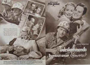 Todeskommando. Du warst unser Kamerad ( Sands of Iwo Jima ).  Illustrierte Film-Bühne Nr. 1552, München ( 1952 ). 4 Seiten mit Fotos in Kupfertiefdruck. Regie: Allan Dwan. Musik: Victor Young. Mit John Wayne, John Agar, Adele Mara, Forrest Tucker