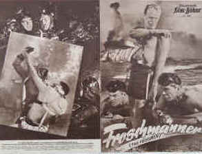 Froschmänner ( The Frogmen ).  Illustrierte Film-Bühne Nr. 1686, München ( 1953 ). 4 Seiten mit Fotos in Kupfertiefdruck. Regie: Lloyd Bacon. Musik: Cyril Mockridge. Mit Richard Widmark, Dana Andrews, Gary Merrill