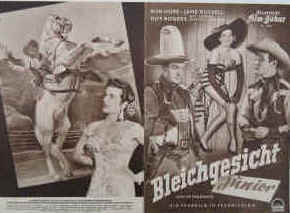 Bleichgesicht junior ( Son of Paleface ).  Illustrierte Film-Bühne Nr. 1876, München ( 1952 / 1953). 4 Seiten mit Fotos in Kupfertiefdruck. Regie: Frank Tashlin. Musik: Lyn Murray. Mit Bob Hope, Jane Russell, Roy Rogers mit seinem Hengst Trigger