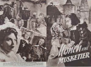 Mönch und Musketier. Original-Filmtitel: Figlio di d'Artagnan. Nach " Der junge Herr d'Artagnan " von Alexander Dumas.  Illustrierte Film-Bühne Nr. 1912, München ( 1946 ). 4 Seiten mit Fotos in Kupfertiefdruck. Regie: Riccardo Freda. Musik: Renzo Rossellini. Mit Gianna Maria Canale, Franca Marzi, Piero Palermini, Carlo Ninchi 