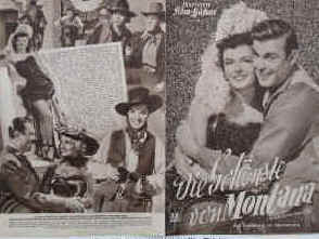 Die Schönste von Montana ( Montana Belle ).  Illustrierte Film-Bühne Nr. 1966, München ( 1953 ).  Regie: Allan Dwan. Musik: Nathan Scott. Mit George Brent, Scott Brady, Forret Tucker, Andy Devine