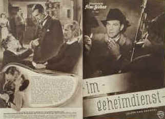 Im Geheimdienst ( Cloak and Dagger ).  Illustrierte Film-Bühne Nr. 1969, München ( 1953 ). 4 Seiten mit Fotos in Kupfertiefdruck. Regie: Fritz Lang. Musik: Max Steiner. Mit Gary Cooper, Lilli Palmer