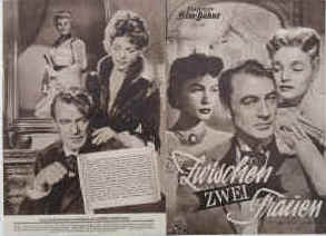 Zwischen zwei Frauen ( Bright Leaf ).  Illustrierte Film-Bühne Nr. 1977, München ( 1953 ). 4 Seiten mit Fotos in Kupfertiefdruck. Regie: Michael Curtiz. Musik: Victor Young. Mit Gary Cooper, Lauren Bacall, Patricia Neal, Jack Carson