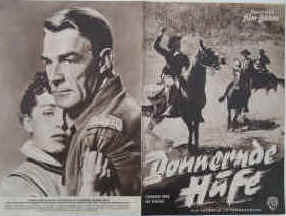 Donnernde Hufe ( Thunder over the Plains ).  Illustrierte Film-Bühne Nr. 2303, München ( 1954 ). Regie: Andre de Toth. Musik: David Buttolph. Mit Randolph Scott, Lex Barker, Phyllis Kirk, Charles McGraw