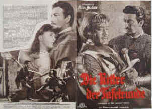 Die Ritter der Tafelrunde ( Knights of the Round Table ).  Le Morte D'Arthur von Thomas Malory.  Illustrierte Film-Bühne Nr. 2411, München ( 1953 / 1954 ). 4 Seiten mit Fotos in Kupfertiefdruck. Regie: Richard Thorpe. Musik: Miklos Rozsa. Mit Robert Taylor, Ava Gardner, Mel Ferrer, Anne Crawford