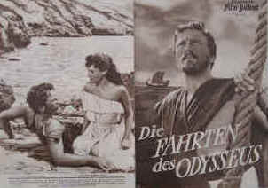 Die Fahrten des Odysseus ( Ulisse ).  Illustrierte Film-Bühne Nr. 2670, München ( 1954 ). 4 Seiten mit Fotos in Kupfertiefdruck. Regie: Mario Camerini. Mit Kirk Douglas, Silvana Mangano, Anthony Quinn