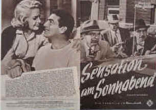 Sensation am Sonnabend ( Violent Saturday ). Nach der Novelle von William L. Heath.  Illustrierte Film-Bühne Nr. 2860, München ( 1955 ). 4 Seiten mit Fotos in Kupfertiefdruck. Regie: Richard Fleischer. Musik: Hugo Friedhofer. Mit Victor Mature, Magaret Hayes, Stephen McNally, Virginia Leith, Lee Marvin