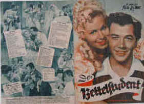 Der Bettelstudent.  Illustrierte Film-Bühne Nr. 3552, München ( 1956 ). Farbiges Front Cover. 4 Seiten mit Fotos in Kupfertiefdruck. Regie: Werner Jacobs. Mit Gerhard Riedmann, Waltrazd Haas, Elma Karlowa, Gunther Philipp, Gustav Knuth, Rudolf Vogel, Ellen und Alice Kessler, Karl Lieffen