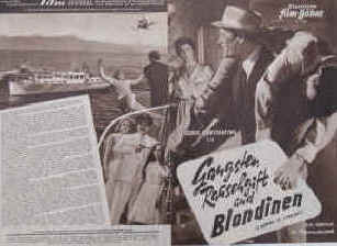 Gangster, Rauschgift und Blondinen ( L' Homme et L' Enfant ). Ein Eddie Constantine Film. Illustrierte Film-Bühne Nr. 3567, München ( 1956 ). 4 Seiten mit Fotos in Kupfertiefdruck. Regie: Raoul Andre. Musik: Jeff Davis. Mit Eddie Constantine, Juliette Greco