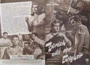 Zurück aus der Ewigkeit ( Back from Eternity ).  Illustrierte Film-Bühne Nr. 3604, München ( 1956 / 1957 ). 4 Seiten mit Fotos in Kupfertiefdruck. Regie: John Farrow. Mit Robert Ryan, Anita Ekberg, Rod Steiger, Phillis Kirk