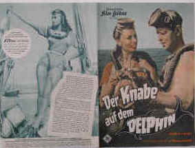 Der Knabe auf dem Delphin ( The Boy on a Dolphin ). Nach dem Roman von David Divine.  Illustrierte Film-Bühne Nr. 3710, München ( 1957 ). Farbiges Front Cover. 4 Seiten mit Fotos in Kupfertiefdruck. Regie: Jean Negulesco. Mit Sophia Loren, Alan Ladd, Clifton Webb, George Mistral