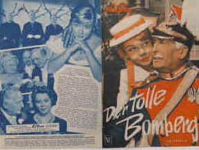 Der tolle Bomberg. Nach dem Roman von Josef Winckler.  Illustrierte Film-Bühne Nr. 3842, München ( 1957 ). Farbiges Front Cover. 4 Seiten mit Fotos in Kupfertiefdruck. Regie: Rolf Thiele. Musik: Hans-Martin Majewski. Mit Hans Albers, Marion Michael, Harald Juhnke, Paul Henckels, Gert Fröbe 