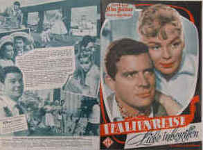 talienreise - Liebe inbegriffen. Nach dem Roman von Barbara Noack.  Illustrierte Film-Bühne Nr. 4105, München ( 1958 ). Farbiges Front Cover. 4 Seiten mit Fotos in Kupfertiefdruck. Regie: Wolfgang Becker. Musik: Friedrich Schröder. Mit Paul Hubschmid, Susanne Cramer, Hannelore Schroth, Bum Krüger, Walter Giller