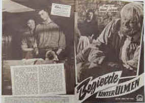 Begierde unter Ulmen ( Desire Under the Elms ).  Illustrierte Film-Bühne Nr. 4542, München ( 1958 ). 4 Seiten mit Fotos in Kupfertiefdruck. Regie: Delbert Mann. Musik: Elmer Bernstein. Mit Sophia Loren, Burl Ives, Anthony Perkins