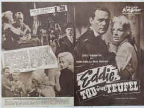 Eddie, Tod und Teufel ( Passport to Shame ).  Illustrierte Film-Bühne Nr. 4593, München ( 1958 ). Regie: Alvin Rakoff. Musik: Jeff Davis und Ken Jones. Mit Eddie Constantine, Diana Dors