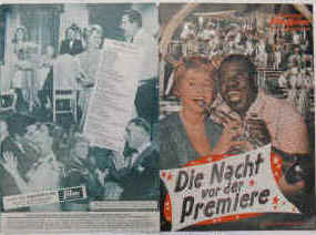 Die Nacht vor der Premiere. Musikfilm mit Louis Armstron  Illustrierte Film-Bühne Nr. 4785, München ( 1959 ).  Regie: Georg Jacoby. Musik: Lotar Olias. Mit Marika Rökk, Theo Lingen, Louis Armstrong, Billy Mo