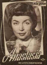 Anastasia, die letzte Zarentochter. Illustrierte Film-Bühne Nr. 3432. München ( 1956 ) 4 Seiten mit Fotos. Regie: Falk Harnack. Mit Lilli Palmer, Ivan Desny