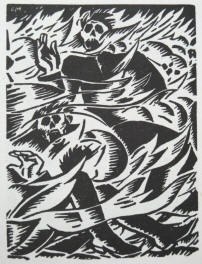 Masereel Holzschnitt Auf ihr Toten, Albert Kundig, Genf 1917