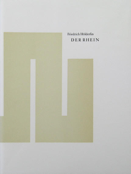 Original Linolschnitte vom Künstler Julije Knifer signiertes und nummeriertes Buch zu Friedrich Hölderlin Der Rhein 