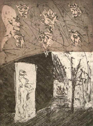 E. T. A. Hoffmann - Das Majorat Rolandsitten - Daniel - etching by Elke Rehder