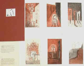 Franz Kafka Der Process Grafikmappe mit 6 Radierungen der Künstlerin Elke Rehder.