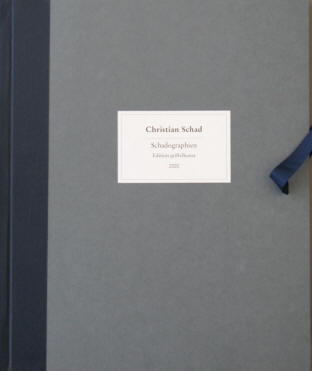 Mappe zu Christian Schad - Schadographien, Edition Griffelkunst 2000.